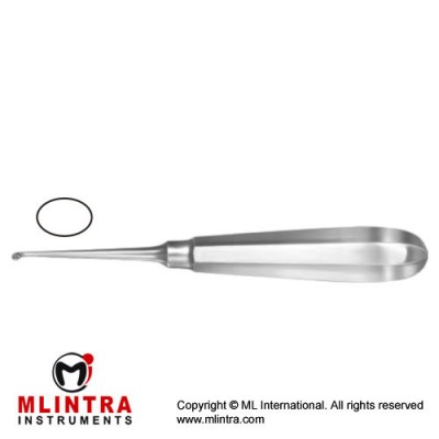 Modell USA Bone Curette Oval - Fig. 6 Stainless Steel, 16 cm - 6 1/4"